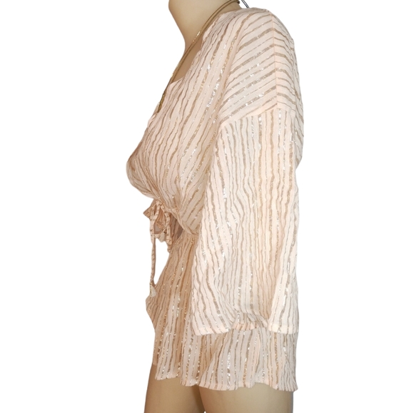 NWT Victoria's Secret romper lingerie with gold stitching - Picture 5 of 8